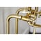 Kingston Brass CCK226K7 Freestanding Clawfoot Tub Faucet Package with Supply Line, Brushed Brass CCK226K7 - alternate 5
